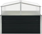 Medium Greenhouse 39.4 x 39.4 x 30.3 in Anthracite Galvanized Steel Frame with Polycarbonate Panels for Outdoor Garden Patio Balcony