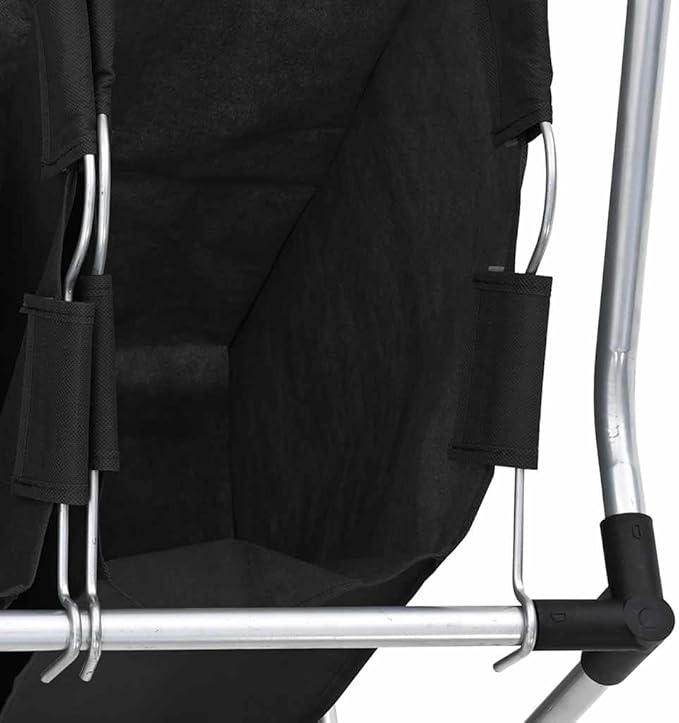 vidaXL Laundry Sorter with 4 Bags Black Gray Cart Organizer Clothes Basket