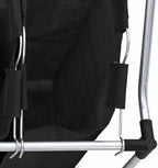 vidaXL Laundry Sorter with 4 Bags Black Gray Cart Organizer Clothes Basket