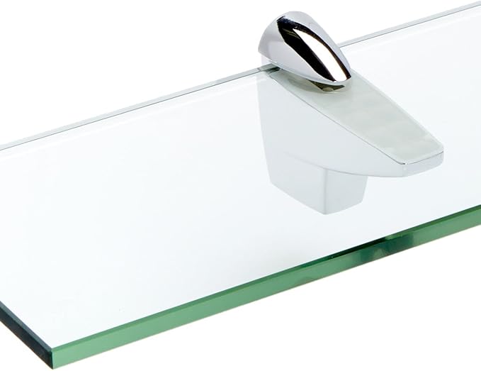 Spancraft Glass F-10x42-Chrome Falcon Glass Shelf, Chrome, 10" x 42"