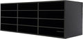 12 Compartments Paper Organizer for Desk, Desk Literature Organizer, Student Mailbox for Classroom, Desktop Bill Paper Storager File Sorter for Home Office Classroom(Black)