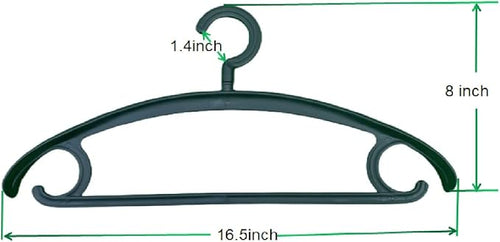 10 Pack Heavy Duty Coat Hangers 25lb Load Capacity Swivel Suit Clothes Hanger Wide Shoulder Jacket Hangers Thick Large Non Slip Oversize Hanger Black