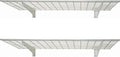 Hyloft 00967 2-Pack Heavy Duty Steel Garage Shelving, 45”x 15” Wall Mounted Shelve,Max Shelf Load 200 Pounds, White Powder Coated