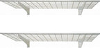 Hyloft 00967 2-Pack Heavy Duty Steel Garage Shelving, 45”x 15” Wall Mounted Shelve,Max Shelf Load 200 Pounds, White Powder Coated