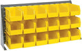 Quantum Storage Systems QBR-3619-230-18YL Ultra Bin Complete Bench Rack Package with 18 Ultra Bins, 36" x 8" x 19" , Yellow