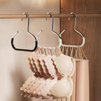 Durable Steel Hangers: Maximize Closet Space with Versatile Storage, Non-Slip Stainless Steel Clothes Rack Organizer for Hats, Ties, Scarves, Clothes (1, Mix)
