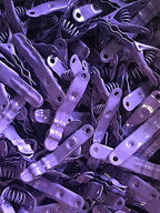 Extreme Clothespins | Distant Mountain Purple | Solid 304 Stainless Steel | 20 Pack | Heavy Duty | Mardi Gras Color | Clothes Pins | Chip Clips | Lifetime Product | No Plastic Parts | Made in Italy