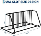 Floor Bike Rack,Double-Side 10-Bike Rack 60" L,Grid Bike Rack In Ground,Freestanding Bicycle Floor Parking Stand,Stand Bike Racks for Garages Streets Yards Bike Events
