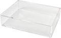 RUSSELL+HAZEL Large Acrylic Flip Box, 12.5” x 6.5”, Desktop Organization, Clear, 1 Count, 98148