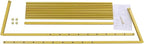 10 Tier Metal Scarf Organizer Holder, Freestanding Scarf Rack, Scarf Holder Organizer for Commercial Clothing Retail Store Towel Rack Ties Belt Pants Hanging (Gold, 39.37 * 15.75 * 57.09in)
