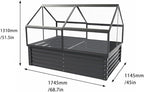 Heavy-Duty Outdoor Garden Shed with Aluminum Alloy Frame, Hinged Door, and Stable Foundation for Secure Storage (Large Raised Flower Bed and Greenhouse Sets)
