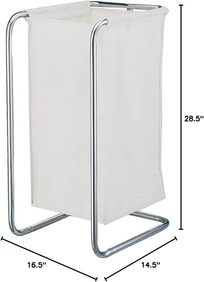 HOMEBASIX Bn65-Ch Laundry Sorter with Bag, White