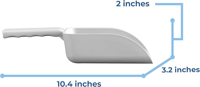 Vikan Remco 63005 Color-Coded Plastic Hand Scoop - BPA-Free Food-Safe Kitchen Utensils, Restaurant and Food Service Supplies, 16 oz, White (Pack of 3)