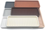 Happitasa Silicone Kitchen Sink Organizer Tray, Sponge Holder and Countertop Protector | Bathroom and Kitchen Soap Dish and Dispenser Tray (Vanilla Cream, 10"x5.25", 10.4 Ounces)