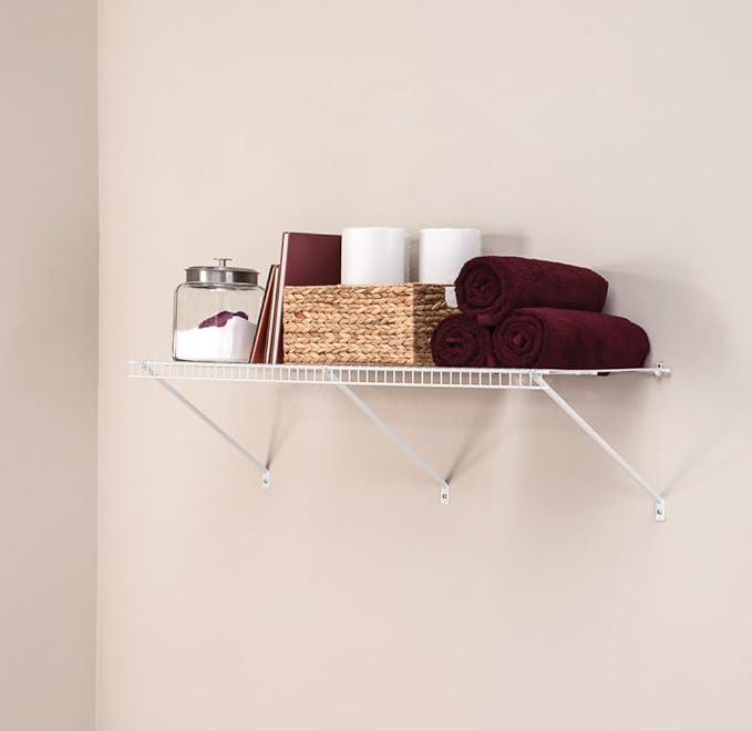 ClosetMaid 1074 Multi-Purpose 4Ft. by 16in. Ventilated Wire Shelf Kit, White