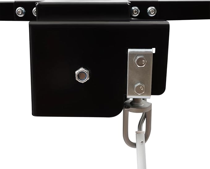 Overhead Garage Storage Rack Metal Garage Ceiling Storage Rack Ceiling Shelf Overhead Organization 300lbs Load Bearing Capacity Max Adjustable Height: 79in (48 * 48in L*W, Satin Black)