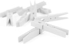 100pcs Colorful Clothespins Natural Wooden Colored Clothespins, Photo Paper Peg Pin Craft Spring Clips for Home Arts Crafts Decor, 2.75 inches (White)