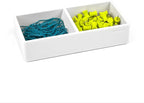 Poppin This & That Tray - Modular Desk Trays for Office Organization, Color-Coordinated Office Supplies for Desk (White, This & That Tray)