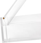 RUSSELL+HAZEL Large Acrylic Flip Box, 12.5” x 6.5”, Desktop Organization, Clear, 1 Count, 98148