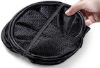 2 Packs Mesh Pop up Laundry Hamper (Black) with Portable Handles, Collapsible for Storage, Foldable Pop-Up Laundry Bags for Home, College Dorm or Travel