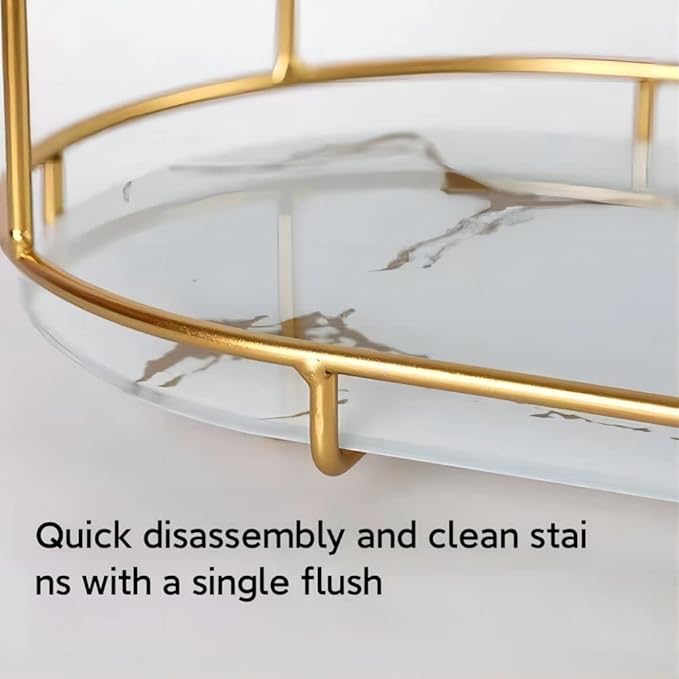 Gold Storage Rack, Bathroom Table Shelf, Perfume Tray, Beautiful Appearance, Super Capacity, Complete Your Daily Storage (QS-20-1) (QS-20-1)
