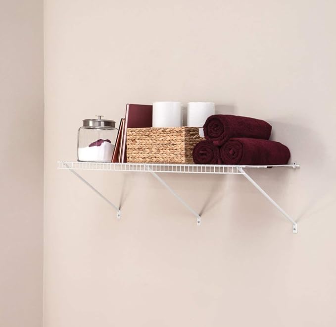 ClosetMaid 1074 Multi-Purpose 4Ft. by 16in. Ventilated Wire Shelf Kit, White