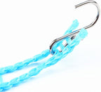 3 Pack of ALINNA Windproof Nylon Clothesline Pink Blue Green Colors Adjustable Clothes Drying Rope Travel Clothes Line Portable Laundry Line for Indoor Outdoor Camping Home Hotel(5m/16.4ft)