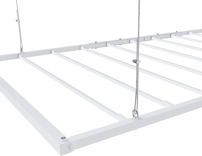 Garage Storage Lift,Overhead Garage Storage Rack,3x6 FT Ceiling Storage Racks for 10-12 FT, 270LBS Capacity All-Steel Construction with Safety Lock (6 * 3)