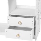 Adhesive Bathroom Wall Cabinet, Bathroom Cabinet Wall Mount with Drawers, Farmhouse Storage Cabinet Toilet Paper Storage 15 X 7 X 17inch