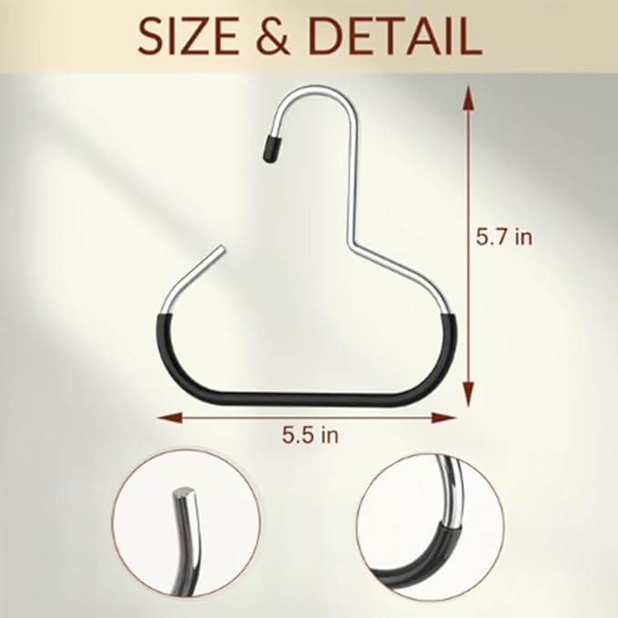 Durable Steel Hangers: Maximize Closet Space with Versatile Storage, Non-Slip Stainless Steel Clothes Rack Organizer for Hats, Ties, Scarves, Clothes (3, White)