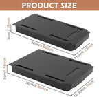 2 Pack Under Desk Drawer Organizer,Plastic Under Desk Storage Drawers Attachment for Home and Office Storage(Black)