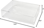 RUSSELL+HAZEL Large Acrylic Flip Box, 12.5” x 6.5”, Desktop Organization, Clear, 1 Count, 98148
