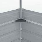 Galvanized Steel Outdoor Greenhouse 39.4 x 39.4 x 33.5 in Gray PC Panels Adjustable Roof Modern Garden House for Patio Terrace Balcony