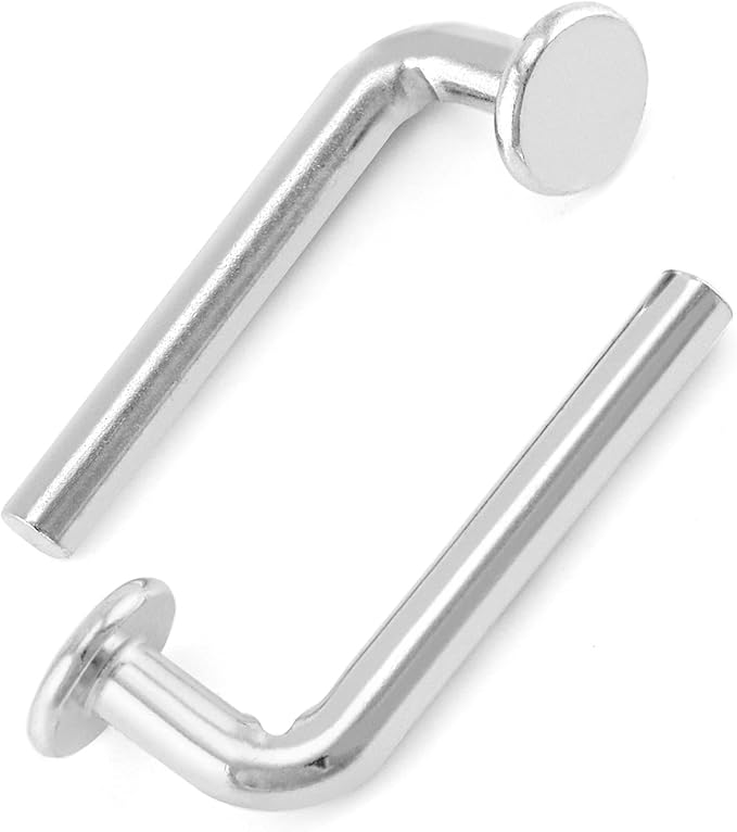 QWORK Universal Pallet Rack Safety Bolt - Heavy-Duty Drop Pins for Shelving Systems, 100 Pcs - Carbon Steel, 5/16" Diameter, 2-1/4" Length, J Bolt Design, M8x57mm