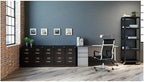 Lorell LLR42291 2-Drawer Vertical File, 15" x 22" x 28, Black