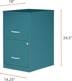 2 Drawer Locking Filing Cabinet | Pre-Assembled Steel Construction | Space-Saving Design is Perfect for Home and Small Office | Letter-Size | Assembled in North America