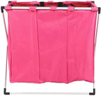 JEOZBM Laundry Sorter, 600D 3 Bag Rolling Storage Laundry Hamper, Dirty Clothes Storage Basket, Large Foldable Laundry Sorter Cart
