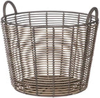 Laundry Baskets Extra Large Round Poly Rattan Multipurpose Blanket Basket Storage Basket for College, Dorm, Family
