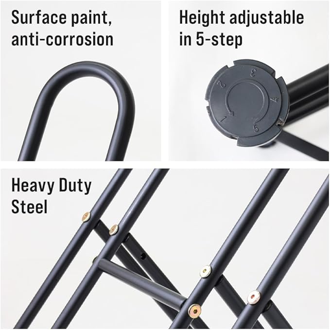 Japard Dual Bicycle Stand for Mountain, Road, or Kid’s Bikes, Floor Stand Instant Versatile Pro Quality Bike Rack, Fits 2.7 Inch Extra Wide Tire Width, Garage for 2 Bikes