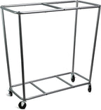 280L Laundry Cart with Wheels, Commercial Large Rolling Laundry Sorter, Heavy Duty Divided 2 Section Laundry Hamper with Steel Frame and Removable Bag for Laundry Room, Bedroom,Hotel Mix Color
