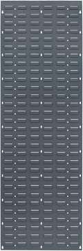 Quantum QLP-1861 Louvered Panel, Wall Mounted, 18"L x 61"H, Heavy-Duty 16 Louvered Gauge Cold Rolled Steel, Gray Enamel Coated Finish