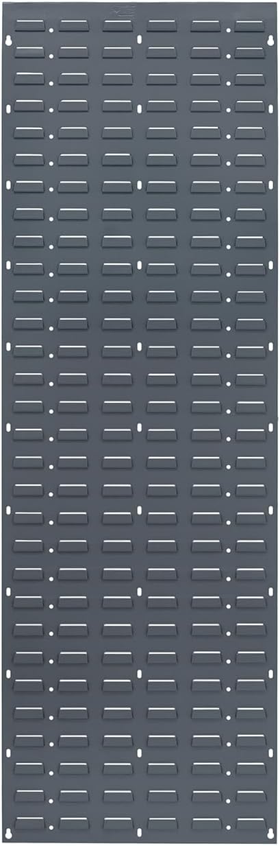 Quantum QLP-1861 Louvered Panel, Wall Mounted, 18"L x 61"H, Heavy-Duty 16 Louvered Gauge Cold Rolled Steel, Gray Enamel Coated Finish