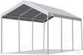 ADVANCE OUTDOOR 10x20 ft Heavy Duty Carport, Adjustable Height Garage Car Canopy Party Tent Boat Shelter, Gray