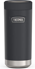 THERMOS ICON SERIES, Slim Beverage Can Insulator - 12 Ounce, Granite - Vacuum Insulated Stainless Steel