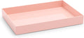 Poppin Stackable Large Accessory Tray - Modular Lacquer Desk Trays for Office Organization, Color-Coordinated Office Supplies for Desk, Paper Trays (Blush Pink, Large Accessory)