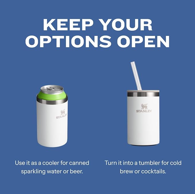 Stanley Everyday Can Cooler Cup | Beer, Seltzers, Soda, and Energy Drinks | Doubles as Tumbler | Insulated Stainless Steel Drink Holder | BPA-Free