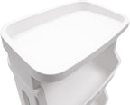4-Layer Laundry Basket,PP Laundry Basket System Vertical Laundry Sorter with Wheel,Rolling Storage Holder Cart for Laundry Rooms, Bathrooms, Toilets (White)