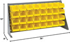Quantum Storage Systems QBR-3619-220-32YL Ultra Bin Complete Bench Rack Package with 32 Ultra Bins, 36" x 8" x 19" , Yellow