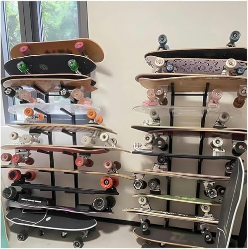 Snowboard Storage Rack,Floor-Standing ski Storage Rack, Home Gym Storage Rack, Sample Board Display Rack, Exercise mat Storage Rack (Black 35x25x136 cm/14x10x54 in)