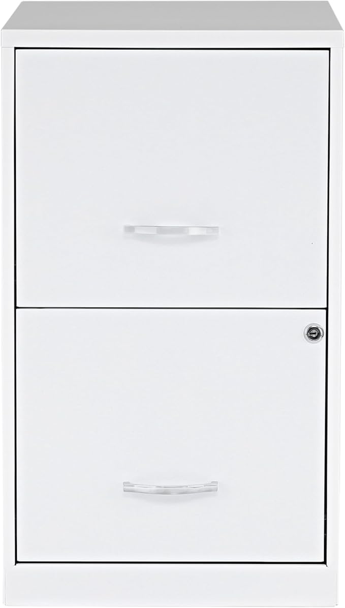 2 Drawer Locking Filing Cabinet | Pre-Assembled Steel Construction | Space-Saving Design is Perfect for Home and Small Office | Letter-Size | Assembled in North America